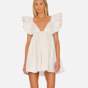 For Love and Lemons Clementine Mini Dress White Size S